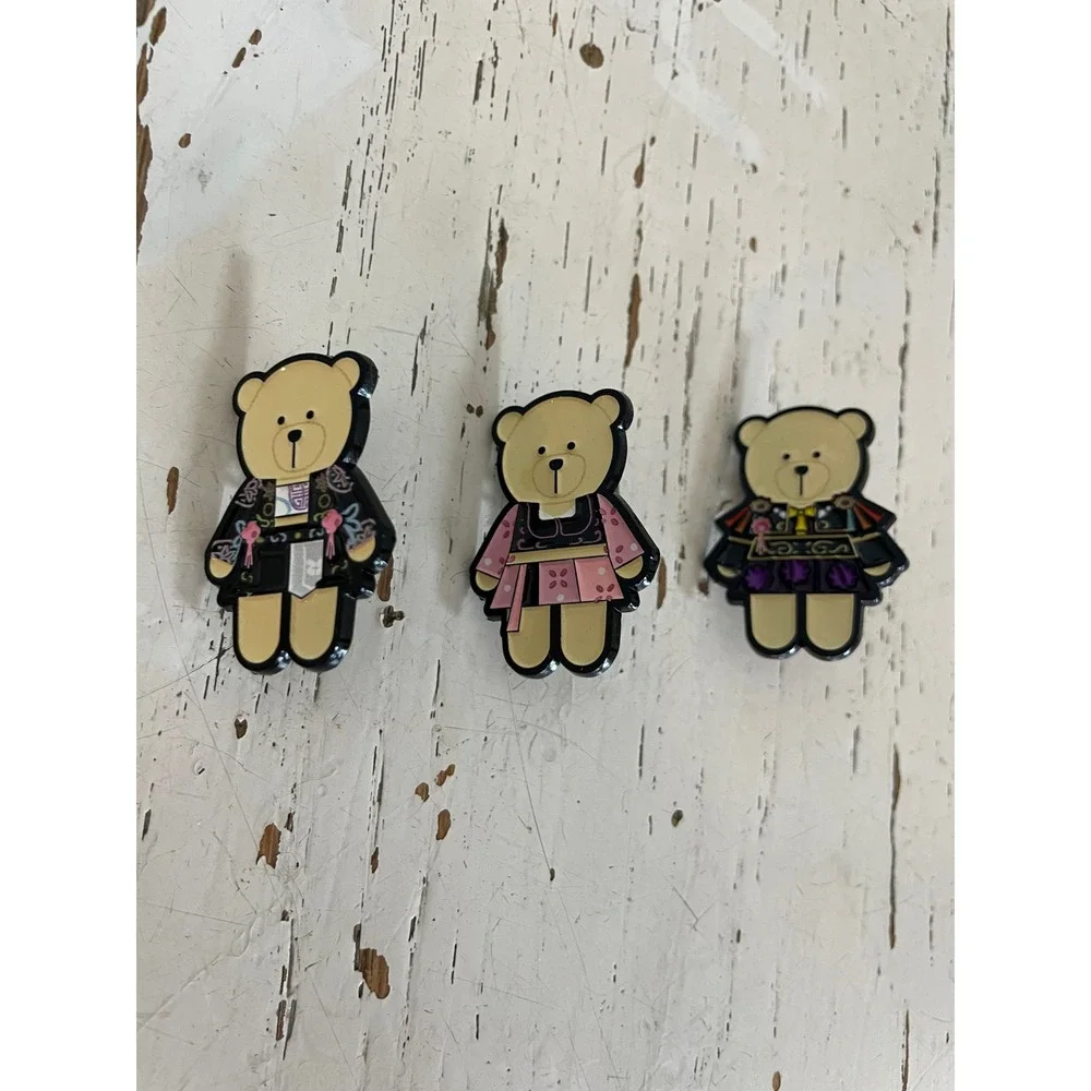 Blackpink Starbucks‎ Bearista Pin Set 3pc INCOMPLETE Enamel Thailand K-Pop Pins
